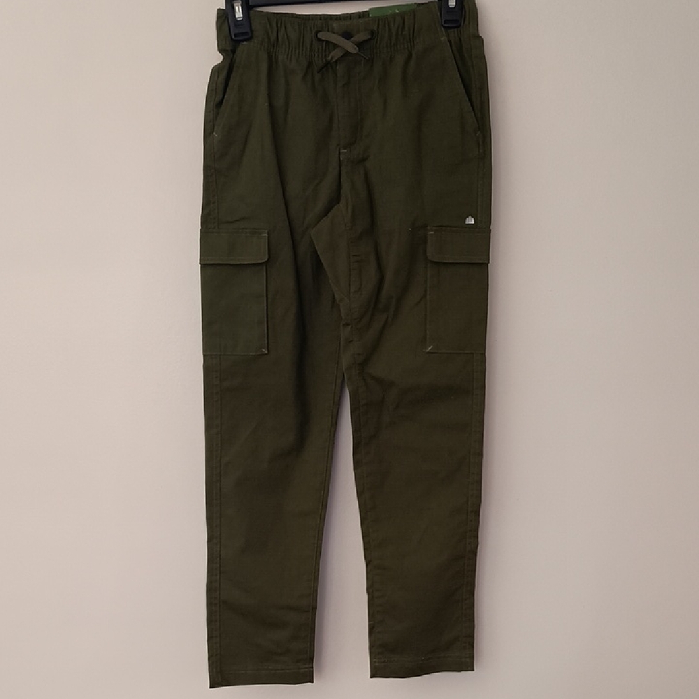 Kids Olive Green Cargo Pants